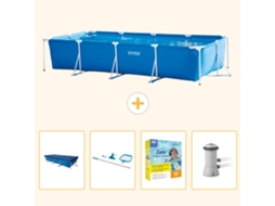Intex Piscina Com Estrutura Retangular - 450x220x84 Cm - 5-peças S28