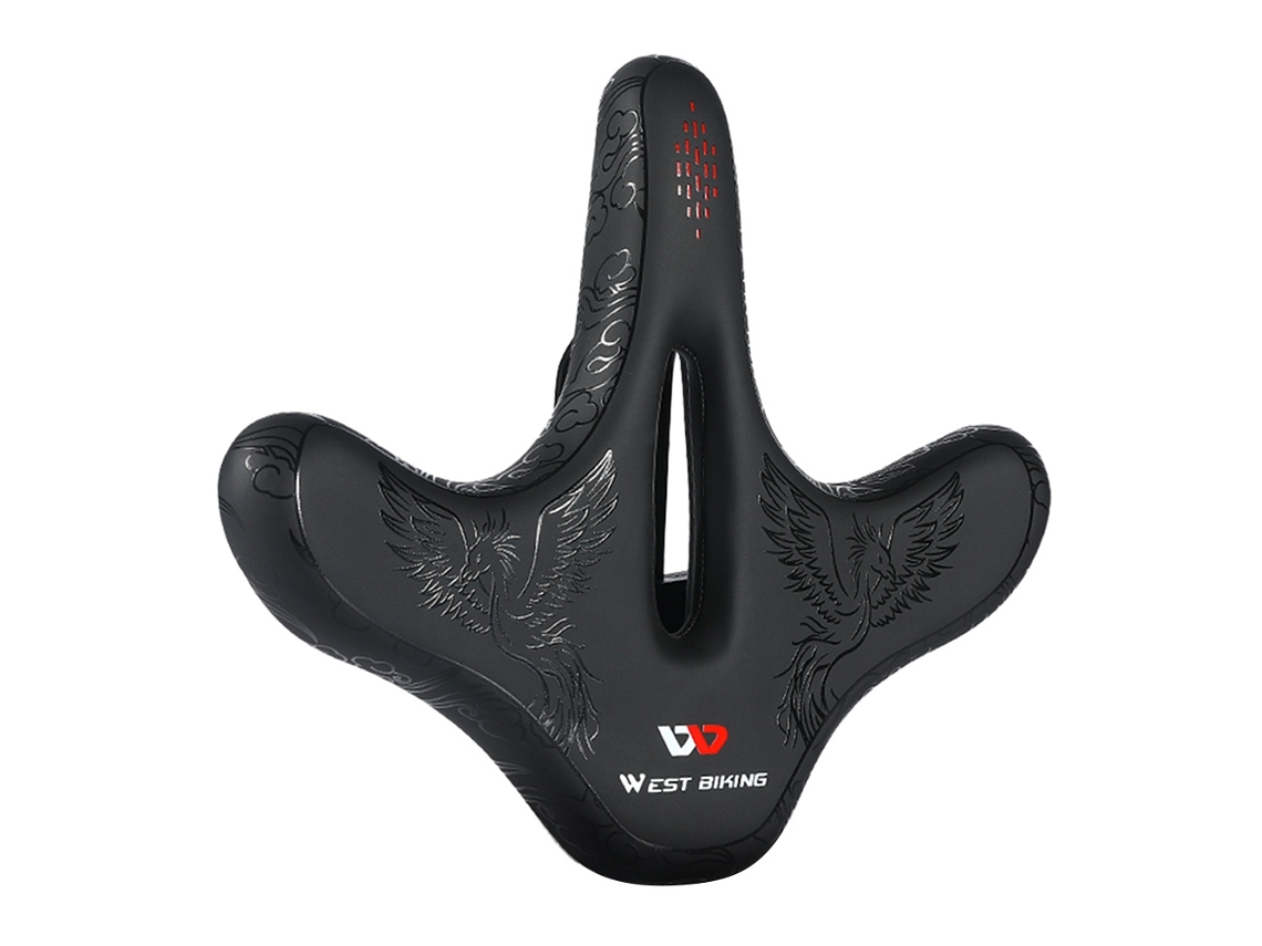 Lurelia Selim Largo Para Bicicleta, Pu Impermeável Com Esponja E Gel 33x28 Cm