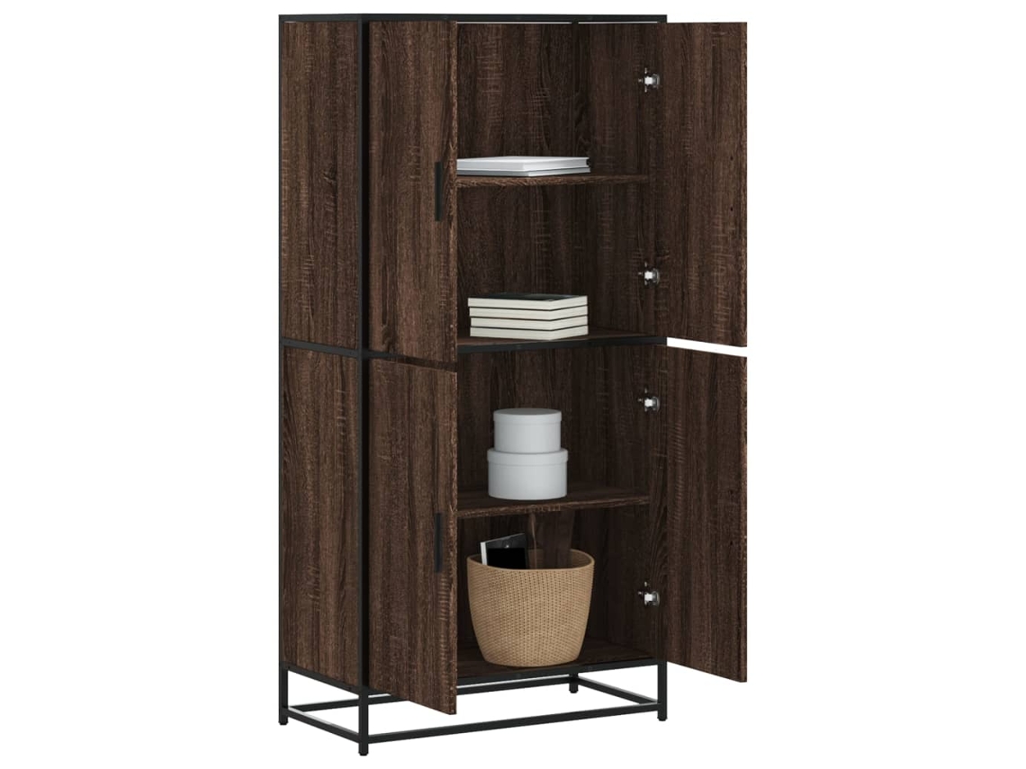 Mueble Alto 68x35x139cm Derivados de Madera de Roble Marrón