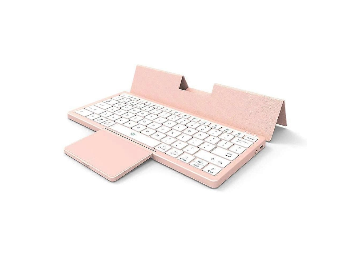 Mini Teclado Bluetooth Sem Fio Dobrável Rosa Com Touchpad Para Computadores, Teclados E Teclados Numéricos. Everley891