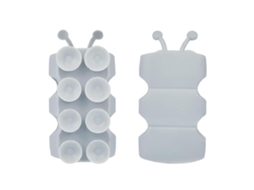 Kit 2 Suportes Cinza com Ventosa S/MARCA, Compatíveis com Bicos, Casa e Externos