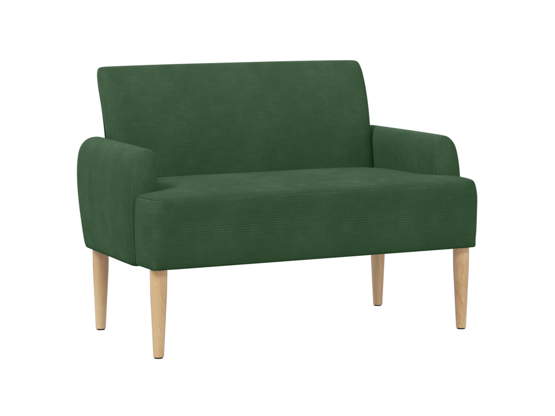 Conjunto 1 Sofá Para Dois Vidaxl Verde Cordão (116 X 67 X 81 Cm)