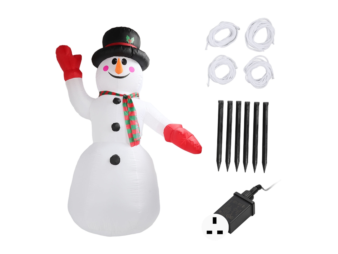 Laxiscreed Boneco De Neve Inflável De 8ft Para Natal, Decoração Externa Com Plug Uk 220v