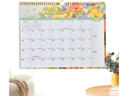 Calendário 2026 2027, Estampa X 30 Cm, Mensal 18 Meses, para Mesa, de CHABERLU