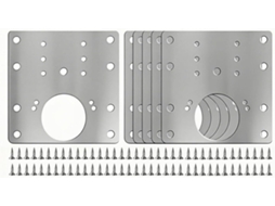 Kit De Reparo Dobradiças Armário 6x Com Placa Suporte E Furos Para