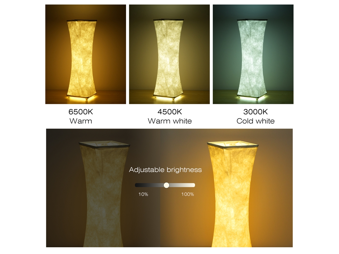 Lâmpada de Mesa Led com Abajur de Tecido S/MARCA