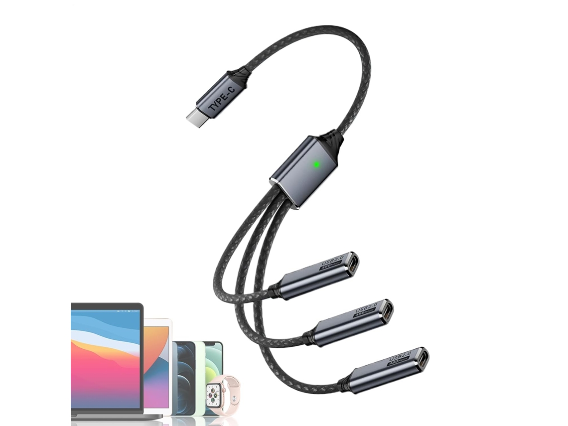 Cabo Carregador Usb Múltiplo Usb/tipo C