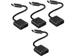Adaptador Usb Tipo C para Fone de Ouvido com Carregador Duplo SFUSHOS (4 Peças)