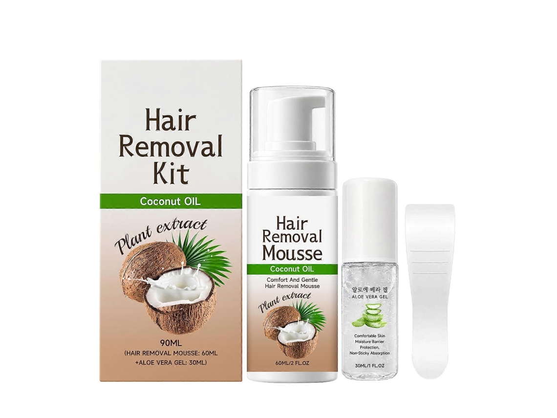Conjunto De Depilação Com Mousse E Espátula