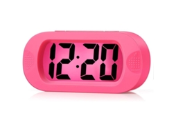 2026-reloj Despertador Digital Linjou Con Repetición Y Luz Nocturna (rosa) Para Niños