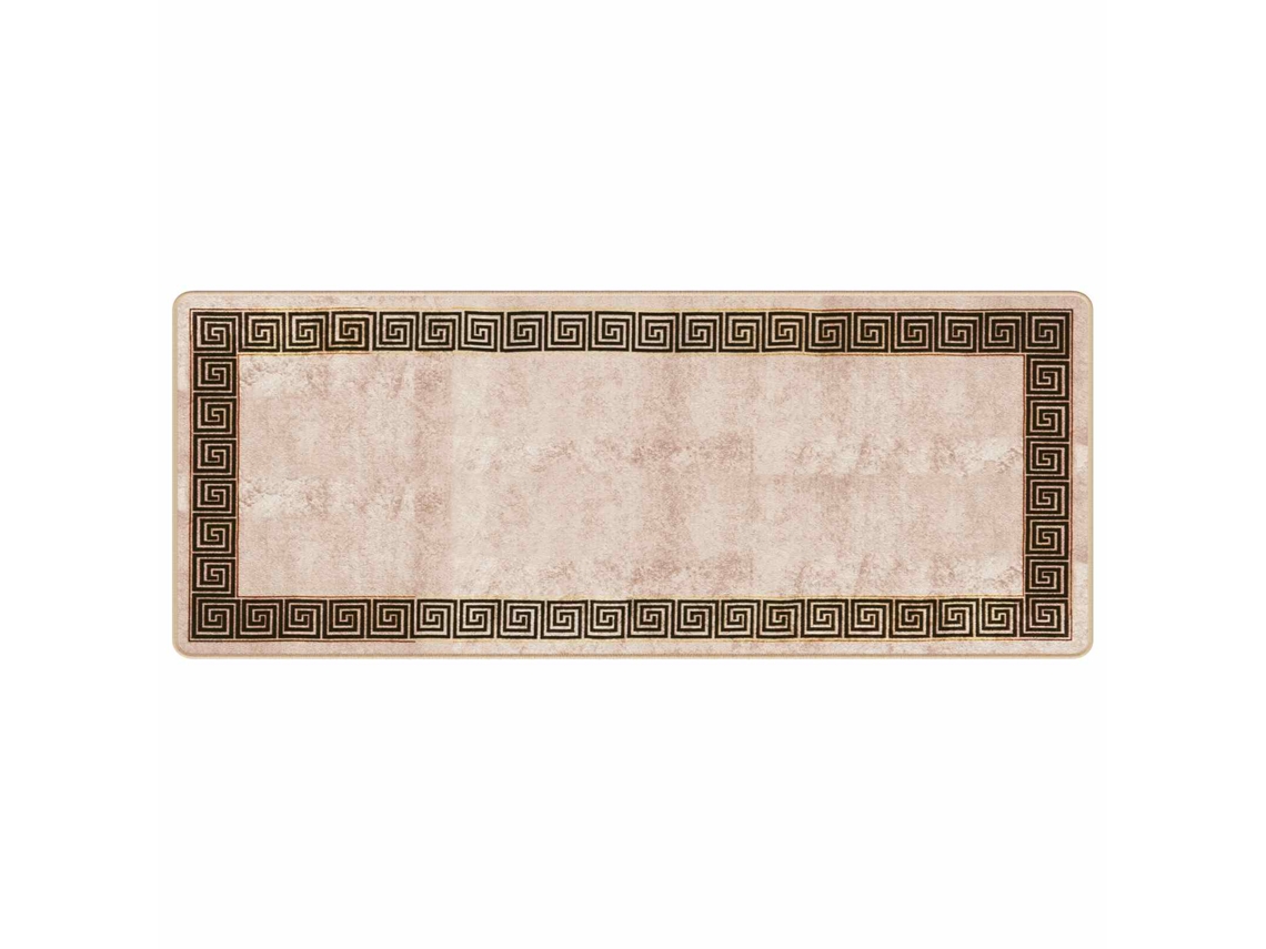Conjunto 1 Tapete Runner Vidaxl Preto Poliéster (80 X 200 Cm)
