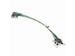 Lider de Aço Pesca 20pcs com Swivels e Snaps