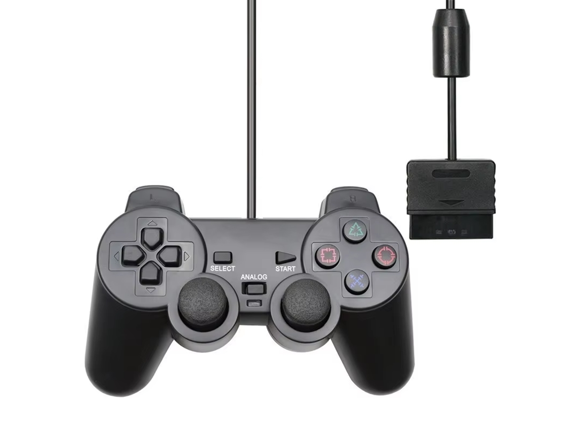 (preto) Controle De Jogo Com Fio E Função De Vibração