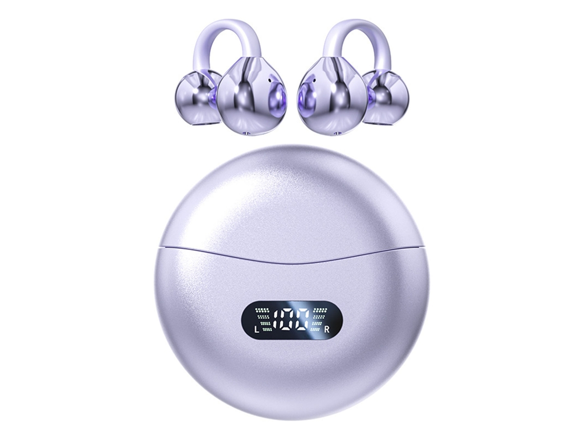 Primerox fone de Ouvido Tradutor Ai 144 Idiomas Bluetooth Earbuds para Viagem Negócio Aprendizagem Roxo