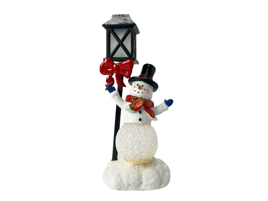 Ornamento Natal com Boneco de Neve Luminoso em Resina LAXISCREED