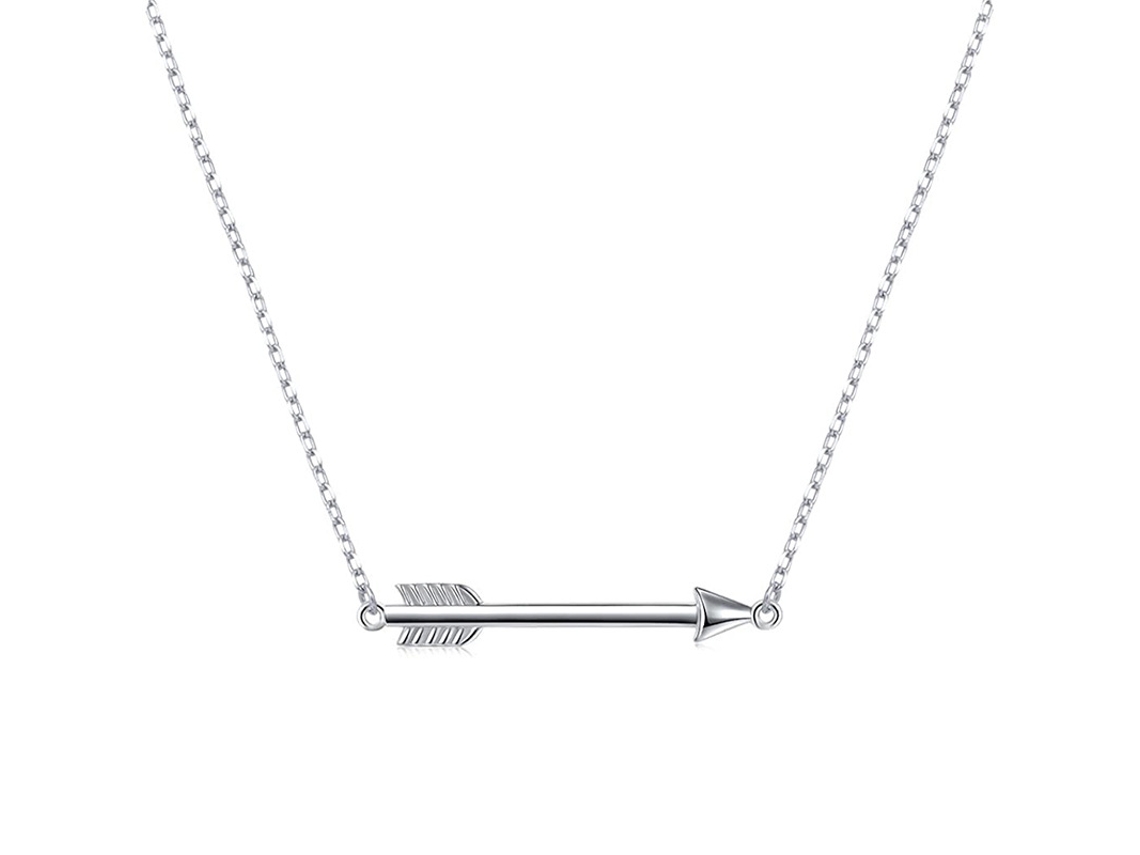 Colar Com Pingente De Flecha Em Prata S925, Estilo Minimalista Europeu E Americano, Para Mulheres. Pingente De Prata Elegante E Moderno.