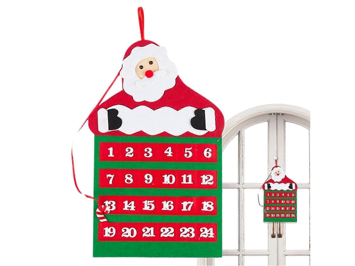 Calendário De Advento De Natal Em Feltro Com Presépio E Pai