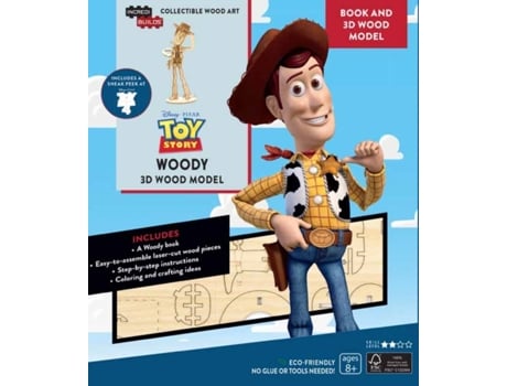 Livro incredibuilds toy story: woody book and 3d wood model de insight editions (inglês)