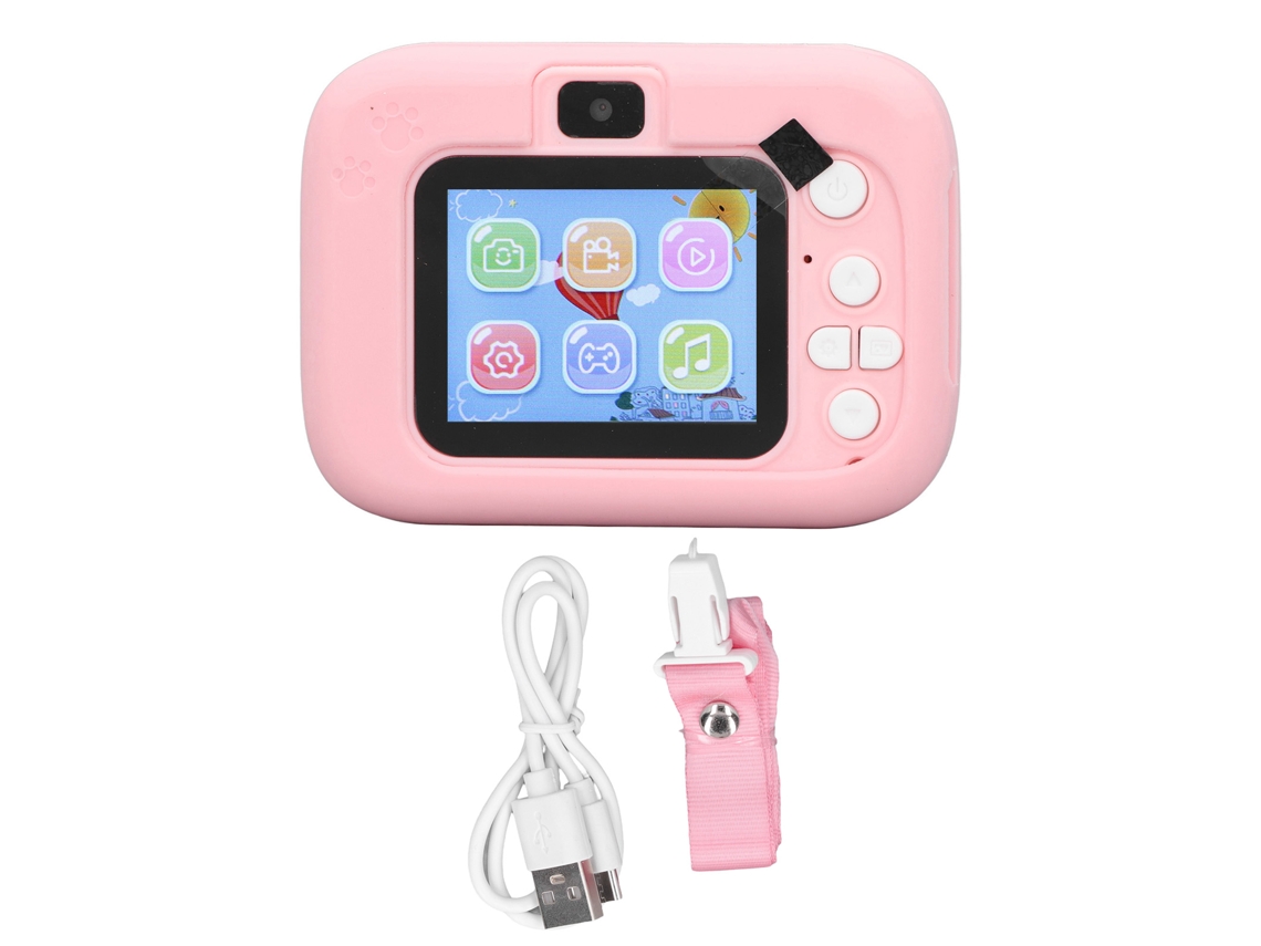 Câmera Infantil Multifuncional Hd Pequena Cute Design Gato Para Meninas E Meninos X900 Rosa