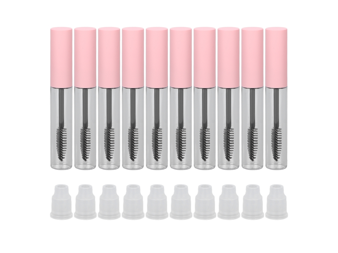 10 Peças De Tubo De Máscara De Cílios Vazio Reutilizável 10ml Para Maquiagem Diy Com Tampa Anti-vazamento