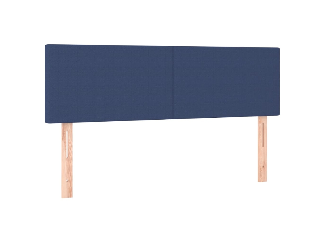 Cabeceira de cama 2 peças em tecido 72x5x78/88 cm azul MAISON EXCLUSIVE