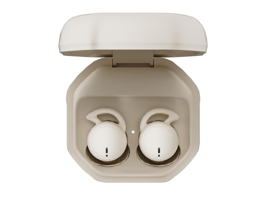 Auriculares Sem Fio Suspensão Invisível Ultra Longo YIZHOOD Pele Bluetooth Bege