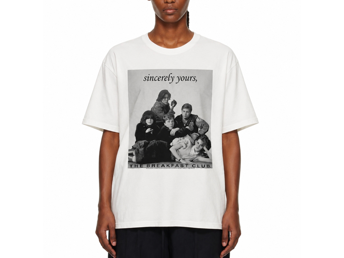Rockinstone Breakfast Club Movie Laid Out White Adult T-shirt Size:m