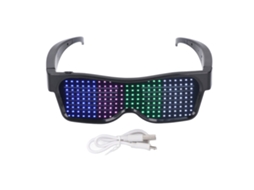 Óculos De Vidro Brilhantes Led Com 200 Leds Coloridos Personalizáveis Controle Por App Recarregáveis Via Usb Óculos Com Luz Led Para Festa E Clube