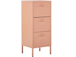 Unidade De Armazenamento Prática Beliani Wostok De Aço Rosa Pêssego 43x40x103