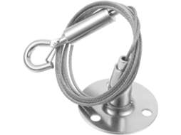 Gancho Kallory em aço inoxidável com trava para pendurar em paredes e espelhos, resistente e ideal para fixação na parede.