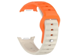 Pulseira De Silicone Macia Para Samsung Watch Ultra 9, Substituição desportiva Laranja/starlight Hexinyigjly