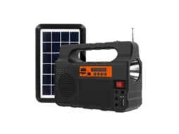 Gerador Solar Portátil 3600mah Com Painel Rádio Speaker Carregador Lanterna
