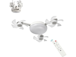 Ventilador De Teto Com 3 Cabeças E Luz, Soquete E27, Velocidades,