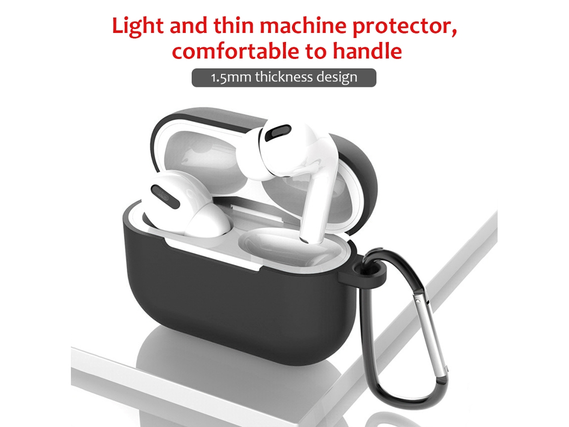 Capa Protetora 5 Em 1 Para Airpods Pro Com Silicone, Suporte Pulseira, Cintas Anti-perda, Bolsa E Gancho