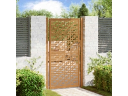Vidaxl Portão De Jardim 100x175 Cm Em Aço Inoxidável Com Design Em Cruz