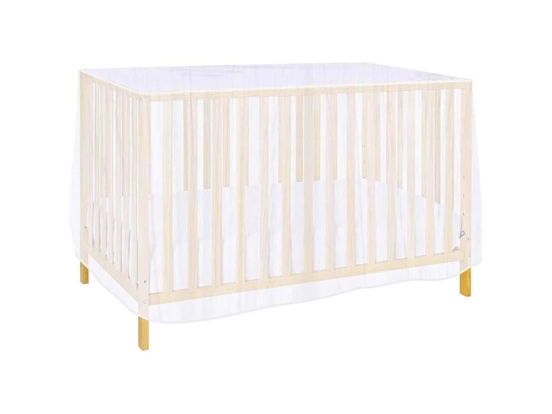 Mosquito Net Universal Berço Bebê 80x160x65 Cm Cor Branca Tecido Poliéster Lavável Máquina