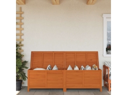 Vidaxl Caixa Arrumação P/ Jardim 198,5x50x56,5cm Abeto Maciço Castanho