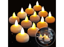 12 Luzes Flutuantes Led Sem Chama, À Prova D'água, Operadas Por Bateria, Luzes Led De Calor Piscantes Que Flutuam Na Água-aquaforge