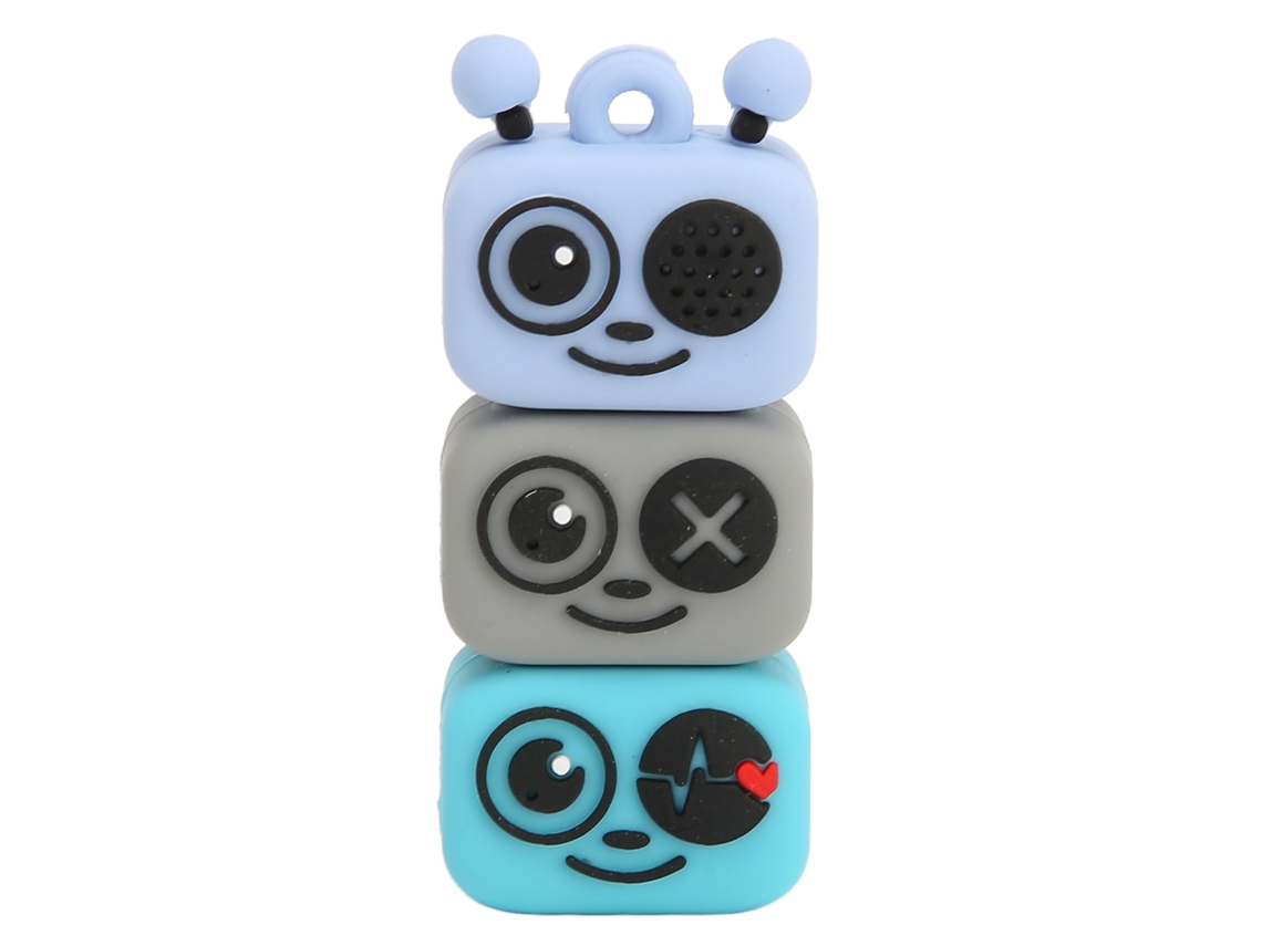 Pen Drive Usb Para Música De Carro, Armazena Música, Plug And Play, Pen Drive Usb Three Bees Blue Pvc Cartoon Stacked Bee