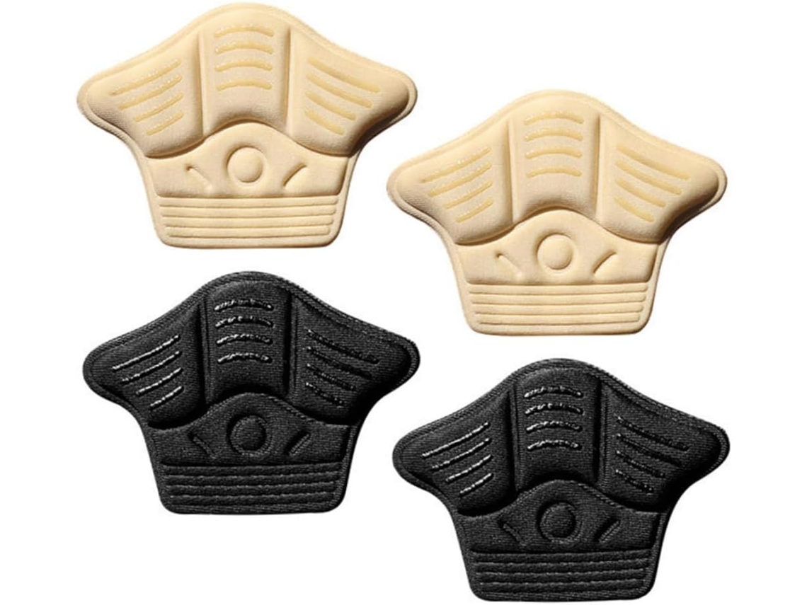 Protetores De Calcanhar Antidesgaste, 2 Pares, Adesivos Finos, Preto E Bege, Para Tênis E Sapatos De Salto Alto