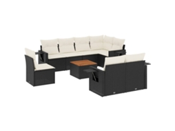 Garden Sofa Set, Garden Sofa Sets Vidaxl Preto Rattan / Vime (n/a)