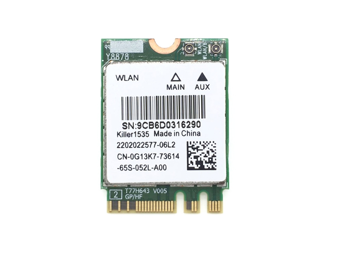 Placa De Rede Sem Fio De Banda Dupla Killer1535 Ngff 1200m Wifi Bt4.1 2.4g5g Para Laptops Gamers Slowmoose