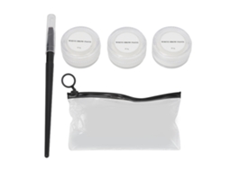 Kit De Pasta Para Mapeamento De Sobrancelhas 3pcs Com Pincel Lavável Linhas Claras Microblading 30g