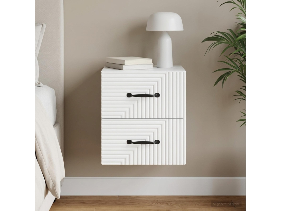 Vidaxl Gabinete De Canto Montado Na Parede Branco 34,5 X 33 X 40 Cm