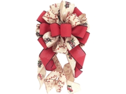 Enfeite De Natal De Estopa Xadrez Vermelho, Laço Grande, Decoração Para Ambientes Internos/externos. Loja Olysi