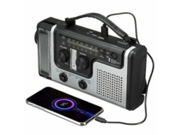 Rádio Multifunctional Solar Hand Crank Am/fm/sw Emergency With Led Flashlight*