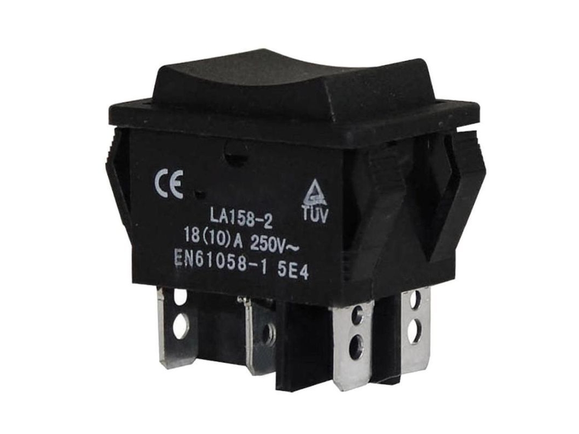 Interruptor Elétrico De Controle Mini Impermeável La158-2 10a 250v Com Duplo Reset Para Equipamentos De Elevação E Ferramentas Elétricas Negro