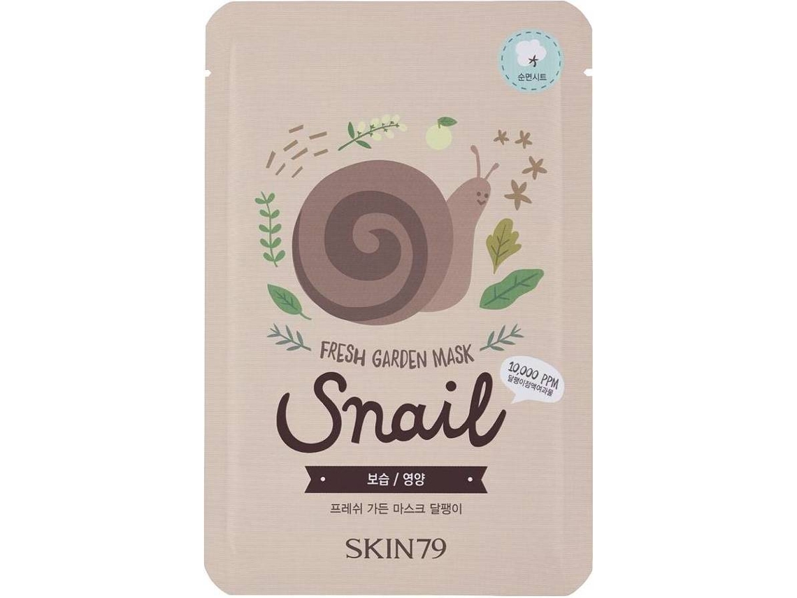 Máscara de Rosto SKIN79 Fresh Garden Snail Revitalising Cloth Mask With Snail Extract (23g)