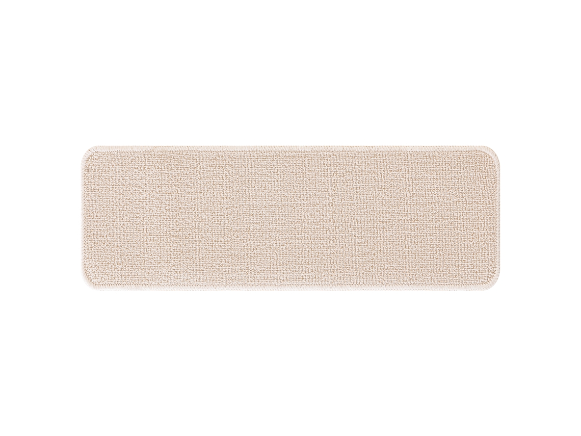 Conjunto 15 Tapetes De Escada Para Interior Vidaxl Creme Polipropileno (60 X 25 Cm)