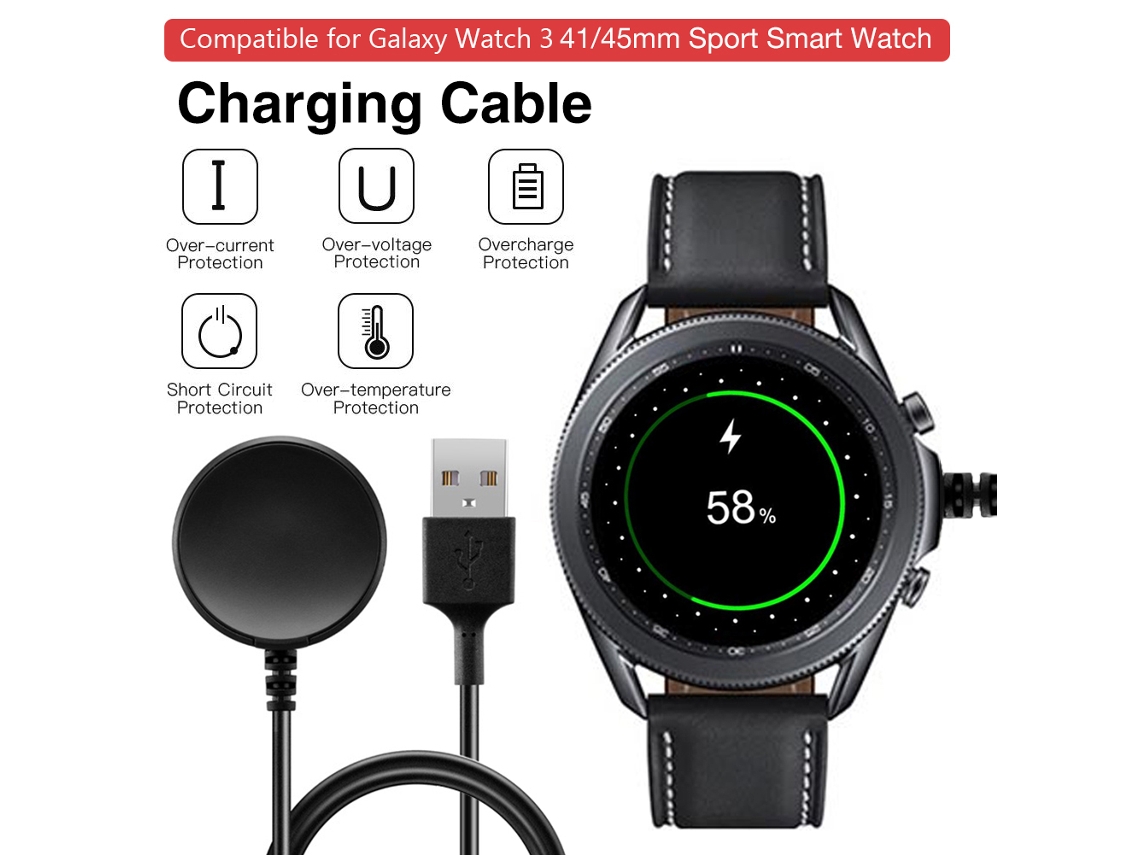 Carregador para Smartwatch EOOCOO compatível com Samsung, fornecimento de energia